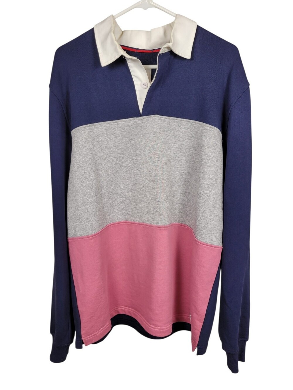 Herschel Pink & Blue Polo Golf Shirt Top Size: M